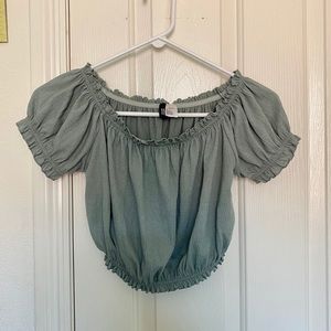 Off the shoulder crop top